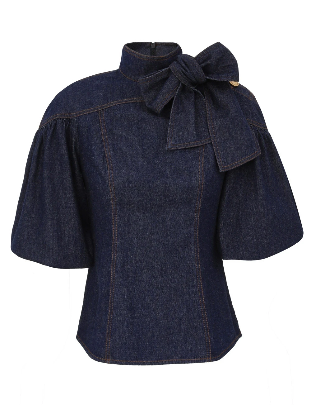Zimmermann Denim Fitted Blouse | Ready to Wear Collection Luxury Shoes Elevate your elegance in this Zimmermann Pants available now at Luxury Shoes
