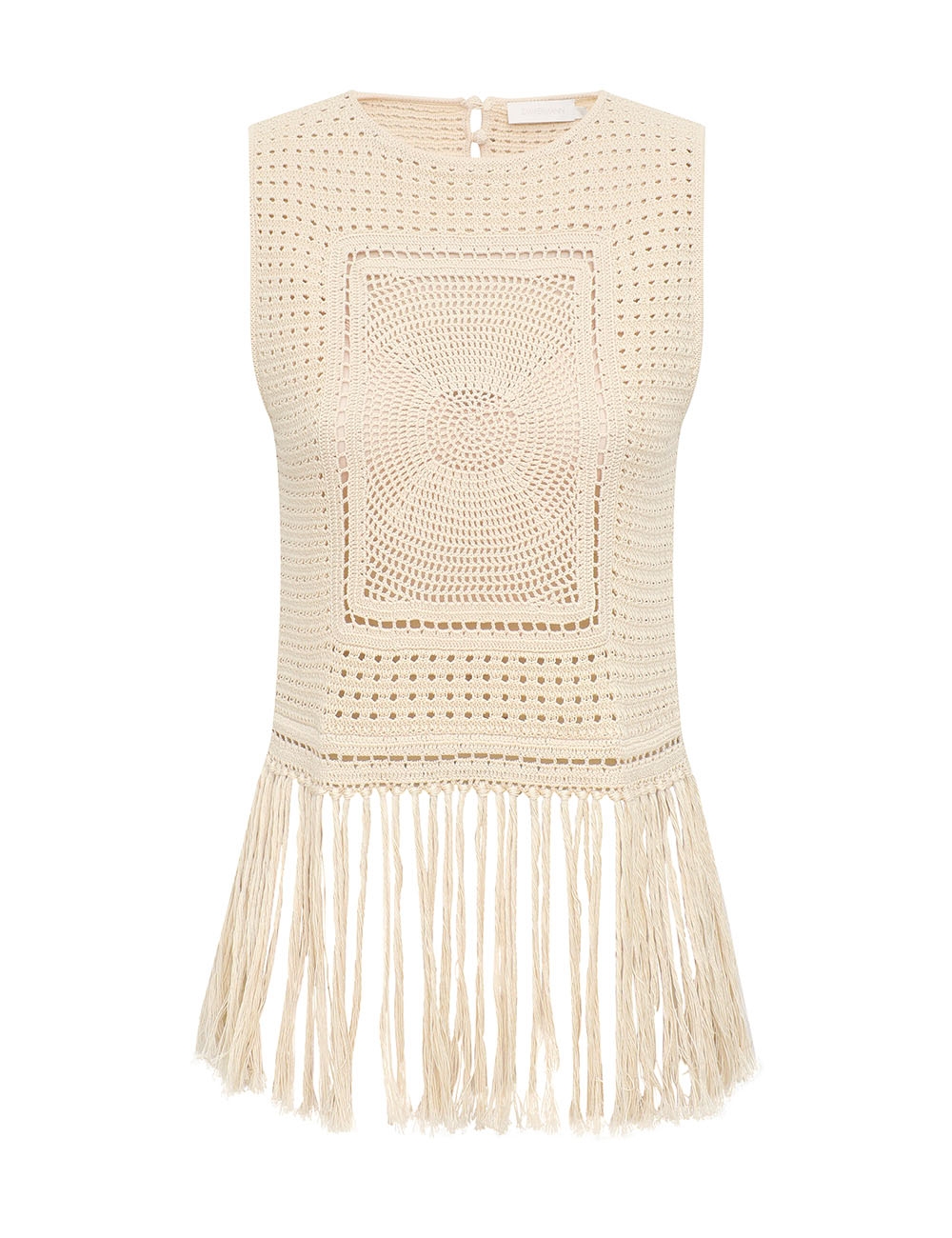Zimmermann Indra Crochet Fringe Tank Top