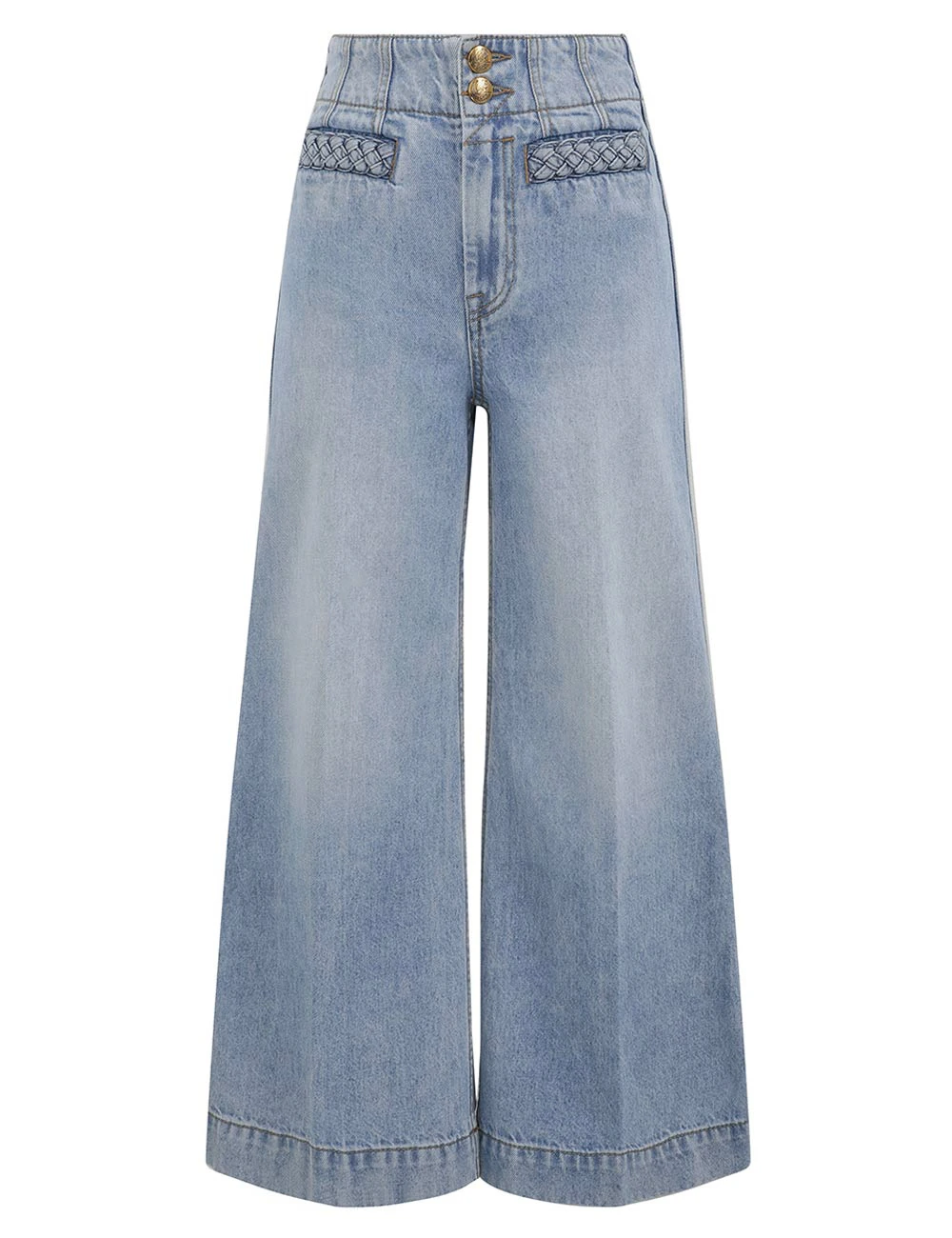 Zimmermann Indra Cropped Flare Jean | Ready to Wear Collection Luxury Shoes Elevate your elegance in this Zimmermann Pants available now at Luxury Shoes
