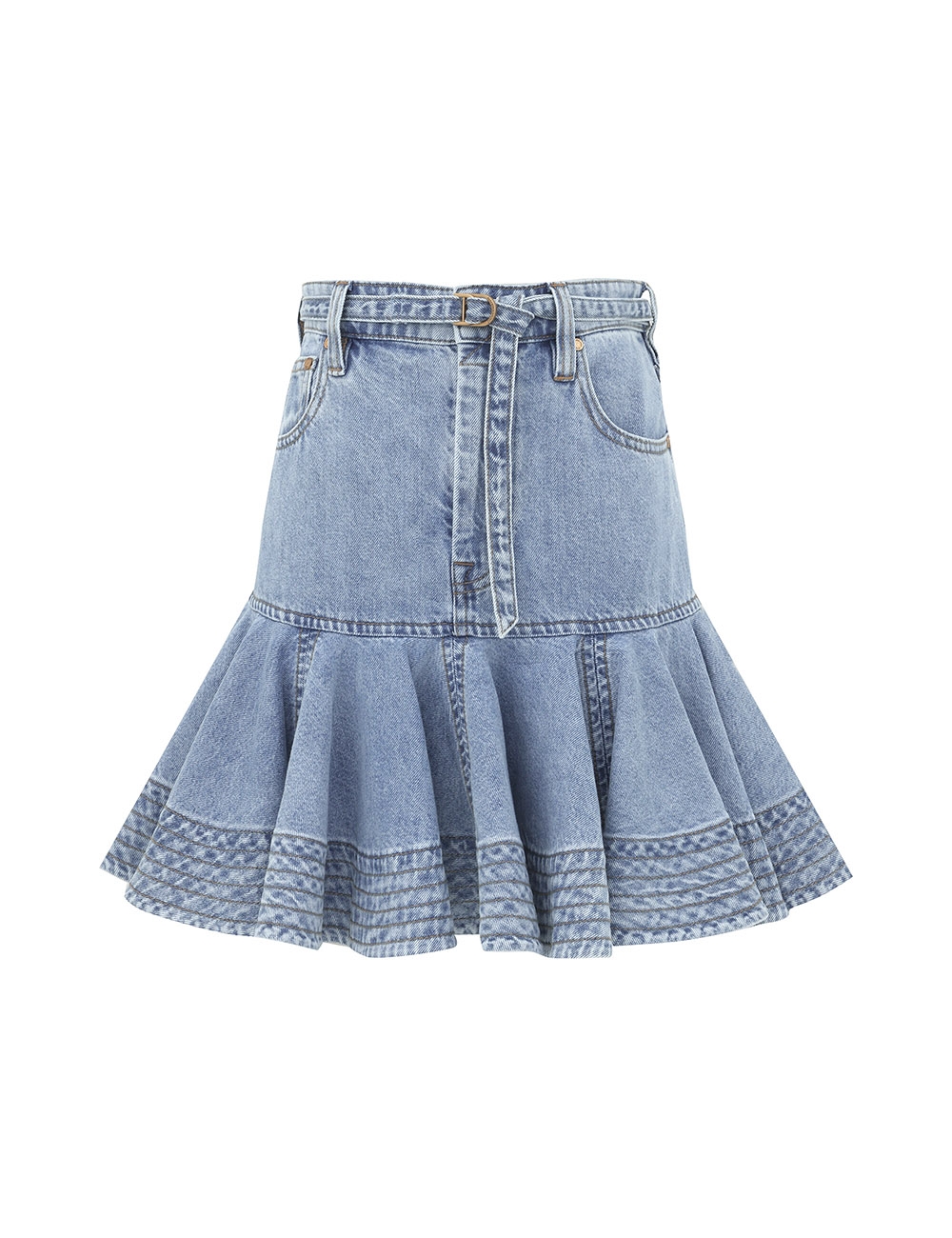 Zimmermann Indra Denim Mini Skirt