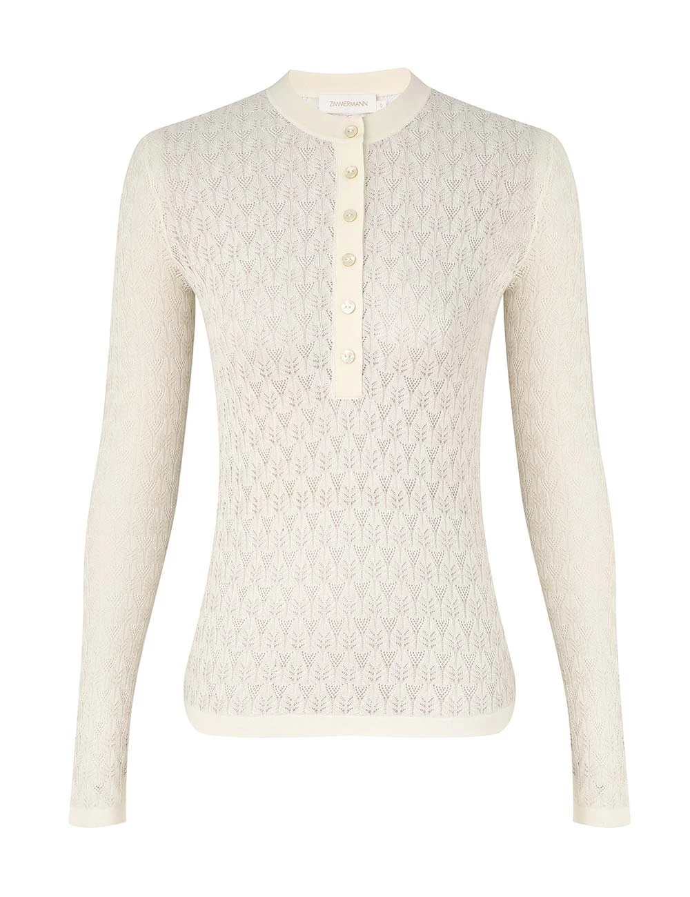 Zimmermann Lace Knit Buttoned Top | Ready to Wear Collection Luxury Shoes Elevate your elegance in this Zimmermann Knitwear available now at Luxury Shoes