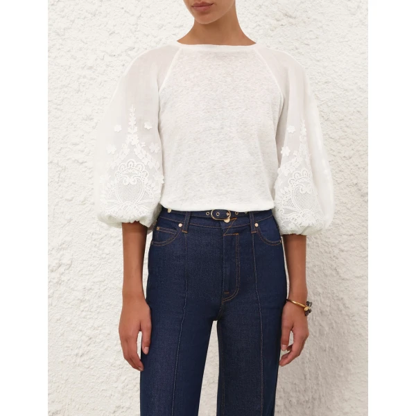 Elevate your elegance in this Zimmermann Tops available now at Luxury Shoes 