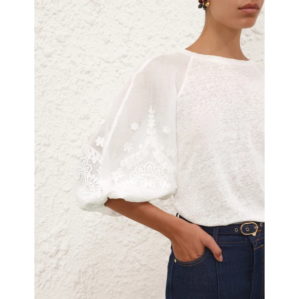 Elevate your elegance in this Zimmermann Tops available now at Luxury Shoes 