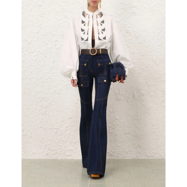 Elevate your elegance in this Zimmermann Tops available now at Luxury Shoes 