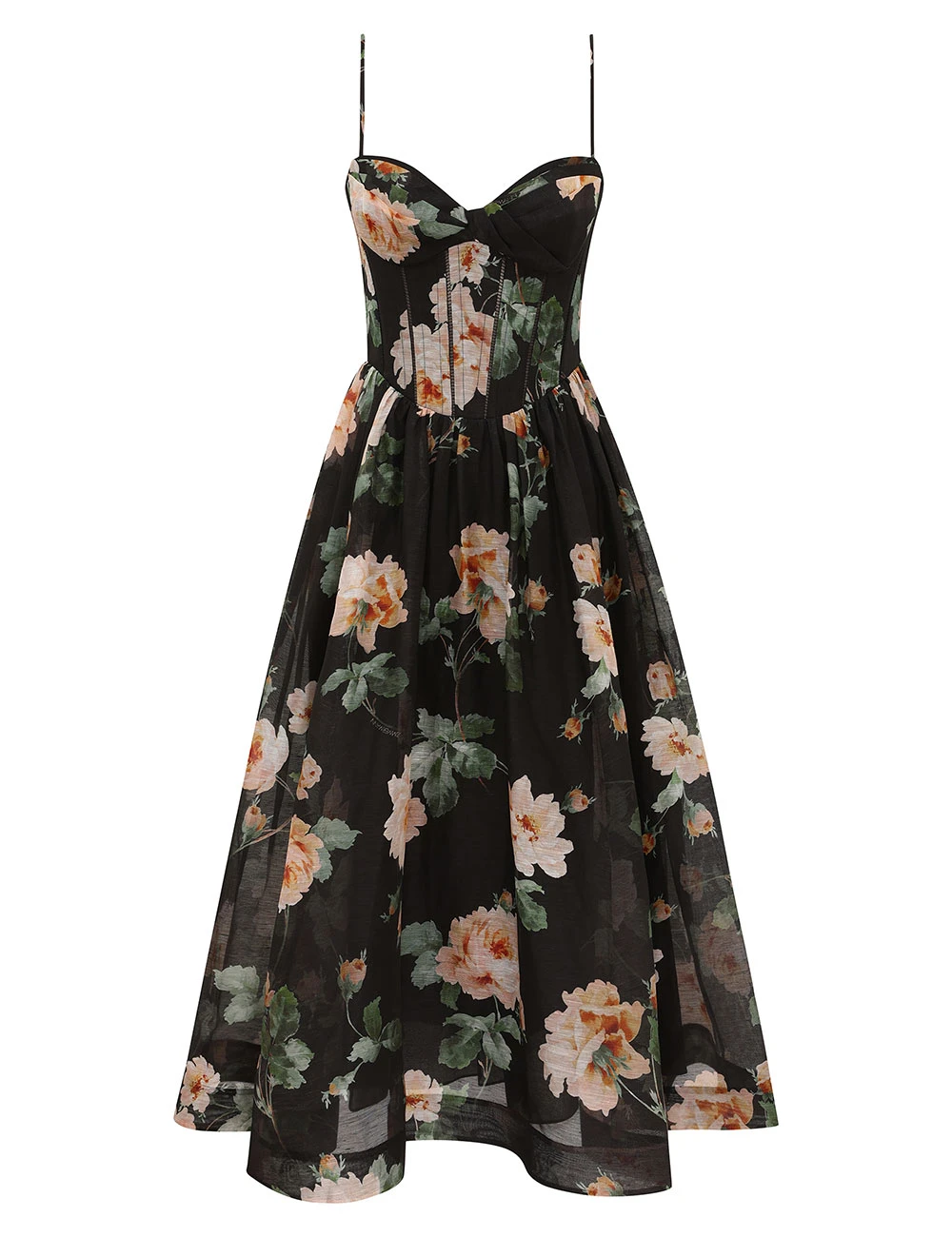 Zimmermann Luna Corset Midi Dress | Ready to Wear Collection Luxury Shoes Elevate your elegance in this Zimmermann Dresses available now at Luxury Shoes