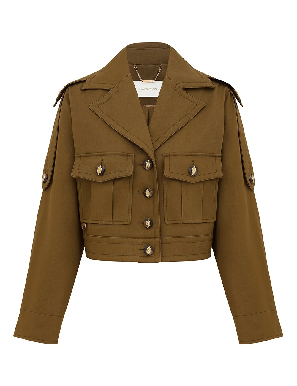 Zimmermann Luna Drill Cargo Jacket | Ready to Wear Collection Luxury Shoes Elevate your elegance in this Zimmermann Jackets available now at Luxury Shoes