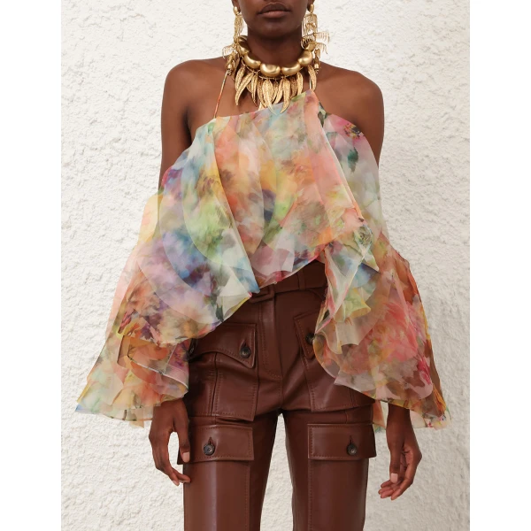 Elevate your elegance in this Zimmermann Tops available now at Luxury Shoes 