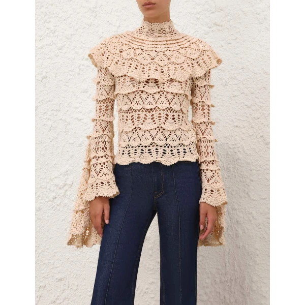 Elevate your elegance in this Zimmermann Knitwear available now at Luxury Shoes 