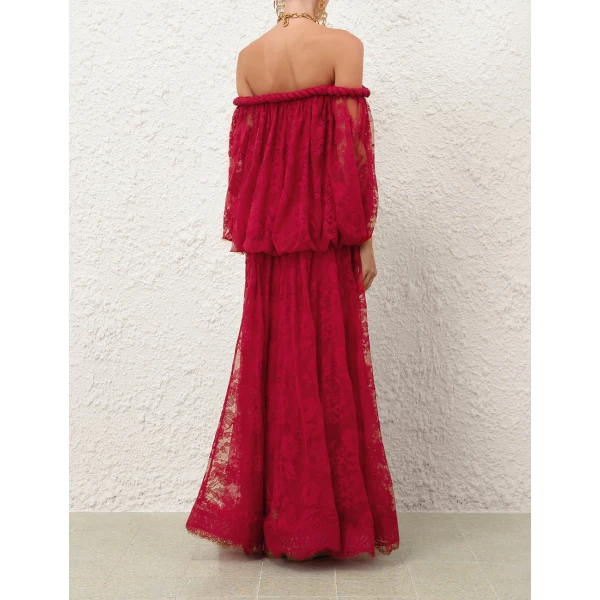 Zimmermann Luna Lace Billow Gown, view 4