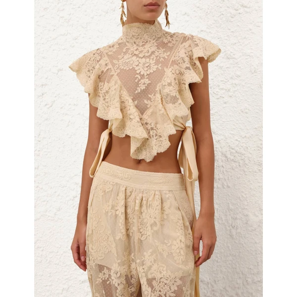 Elevate your elegance in this Zimmermann Tops available now at Luxury Shoes 