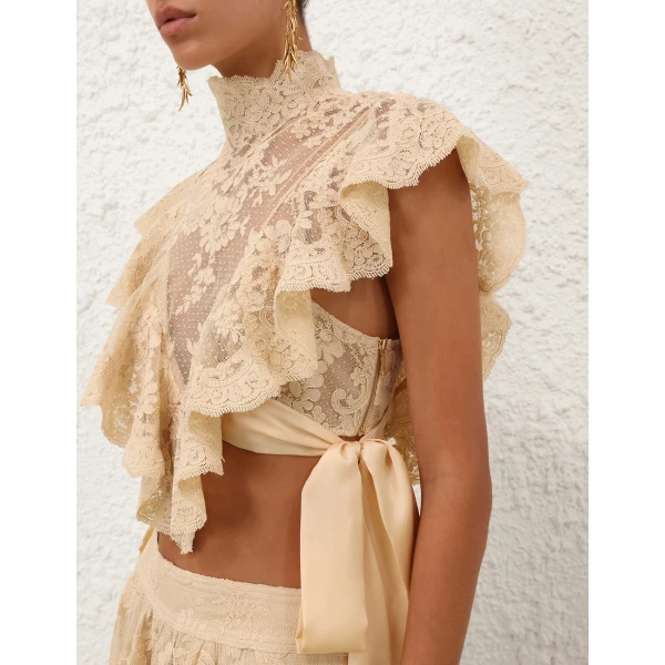 Elevate your elegance in this Zimmermann Tops available now at Luxury Shoes 