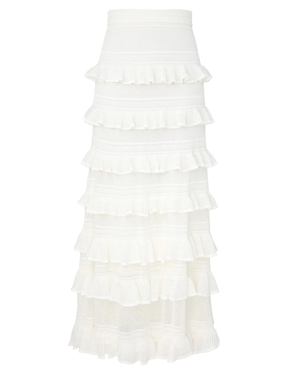 Zimmermann Luna Lace Frill Skirt | Ready to Wear Collection Luxury Shoes Elevate your elegance in this Zimmermann Skirts available now at Luxury Shoes