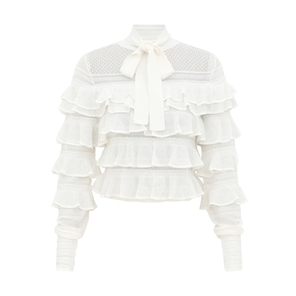 Elevate your elegance in this Zimmermann Tops available now at Luxury Shoes 