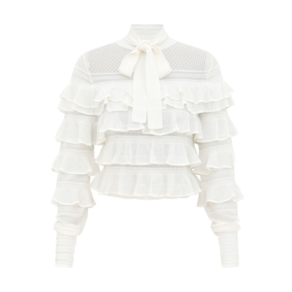 Elevate your elegance in this Zimmermann Tops available now at Luxury Shoes 