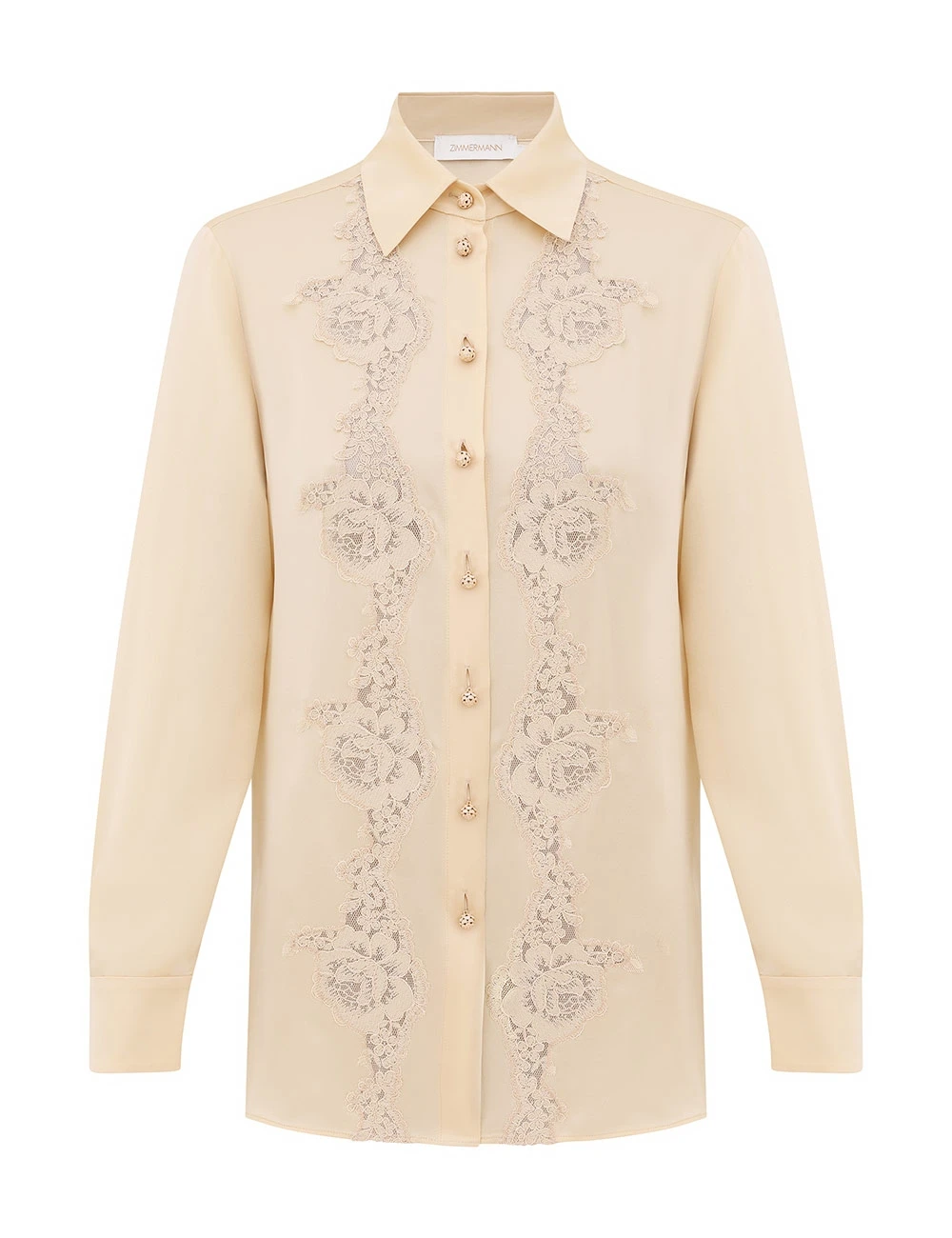 Zimmermann Luna Lace Shirt | Ready to Wear Collection Luxury Shoes Elevate your elegance in this Zimmermann Tops available now at Luxury Shoes