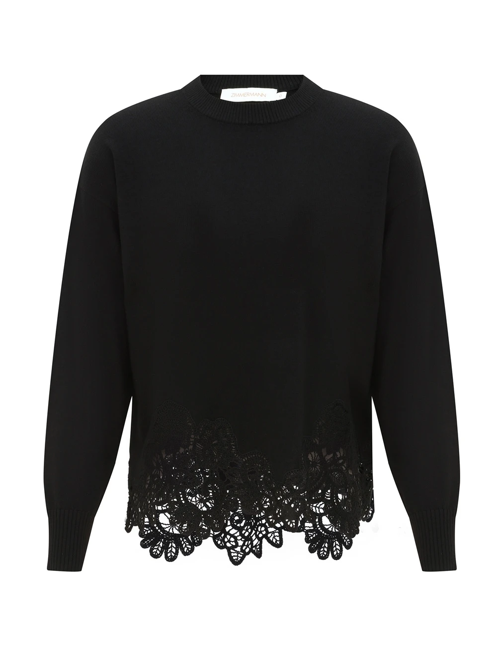 Zimmermann Luna Merino Lace Sweater | Ready to Wear Collection Luxury Shoes Elevate your elegance in this Zimmermann Knitwear available now at Luxury Shoes