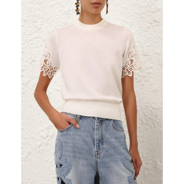Elevate your elegance in this Zimmermann Tops available now at Luxury Shoes 