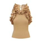 Zimmermann Luna Metallic Ruffle Tank | Ready to Wear Collection Luxury Shoes Elevate your elegance in this Zimmermann Tops available now at Luxury Shoes