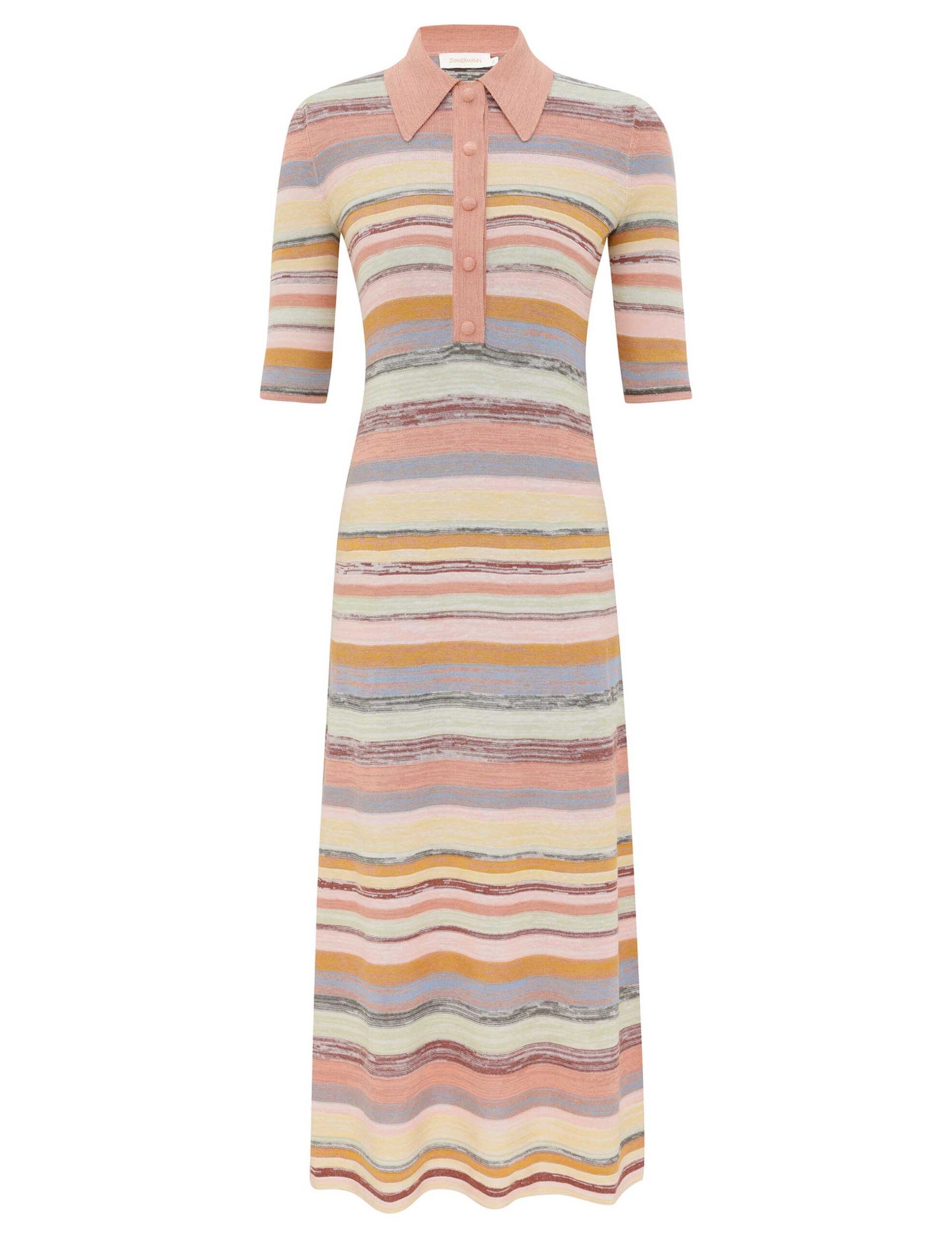 Zimmermann Luna Mouline Polo Midi Dress | Ready to Wear Collection Luxury Shoes Elevate your elegance in this Zimmermann Dresses available now at Luxury Shoes