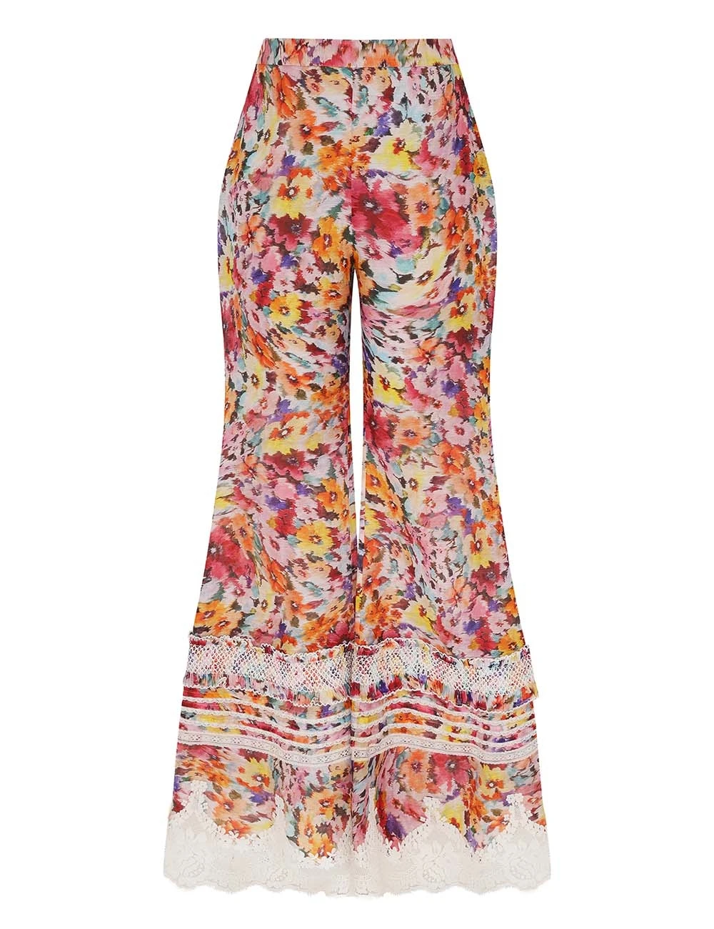 Zimmermann Luna Shirred Flare Pant | Ready to Wear Collection Luxury Shoes Elevate your elegance in this Zimmermann Pants available now at Luxury Shoes