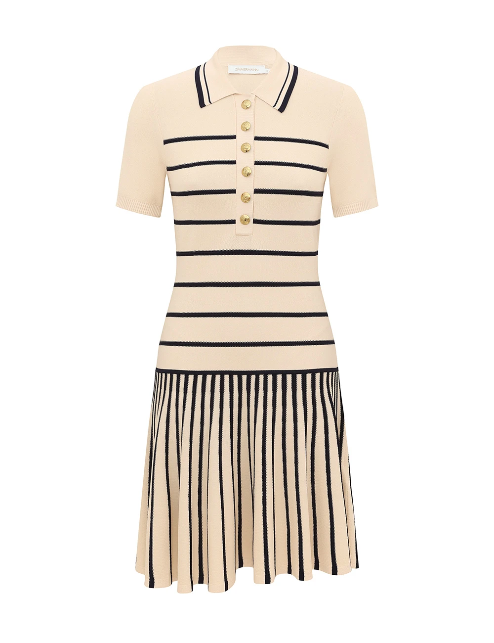 Zimmermann Luna Striped Polo Mini Dress | Ready to Wear Collection Luxury Shoes Elevate your elegance in this Zimmermann Dresses available now at Luxury Shoes