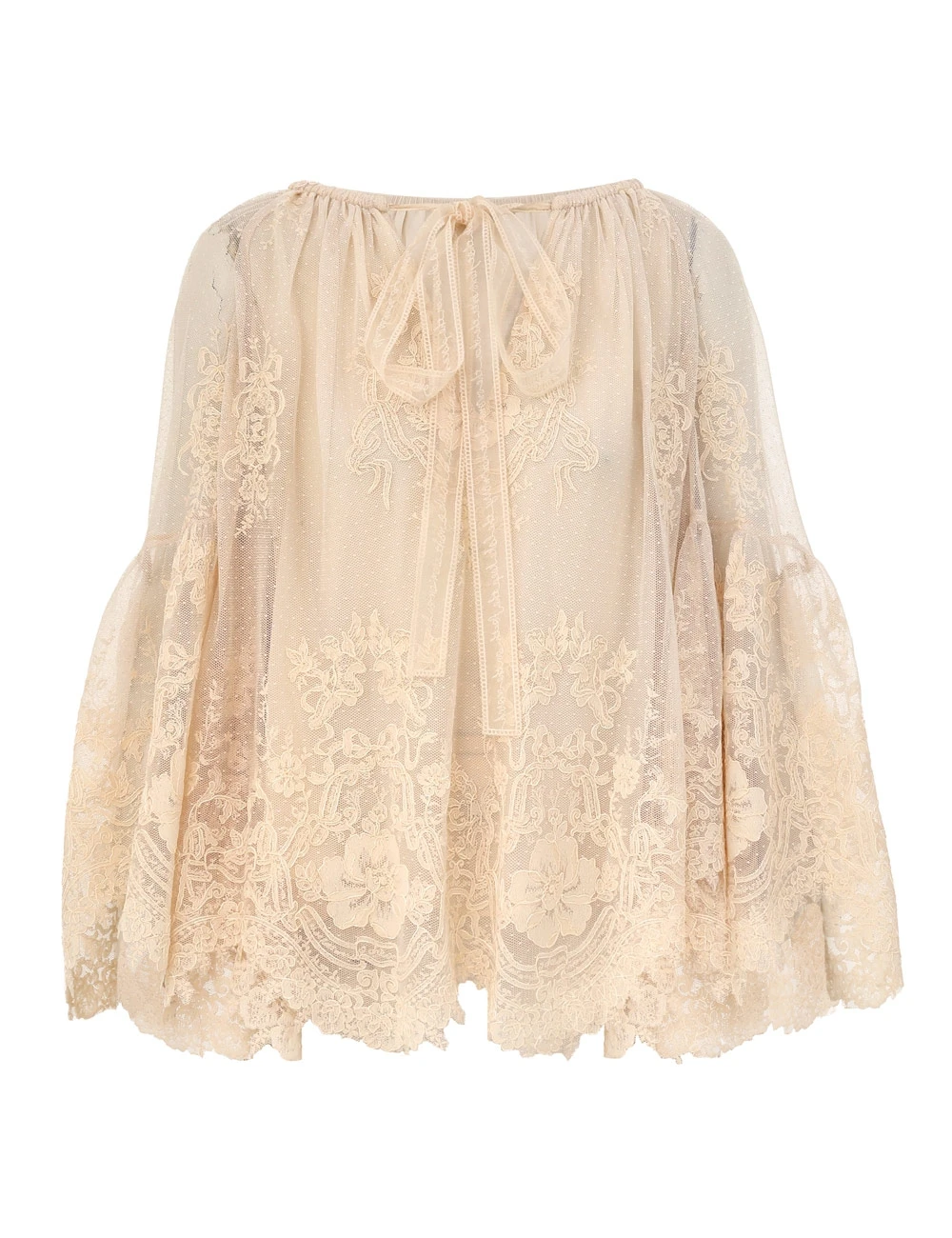 Zimmermann Luna Tiered Lace Blouse | Ready to Wear Collection Luxury Shoes Elevate your elegance in this Zimmermann Tops available now at Luxury Shoes