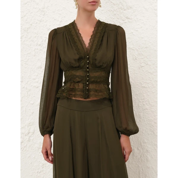 Elevate your elegance in this Zimmermann Tops available now at Luxury Shoes 