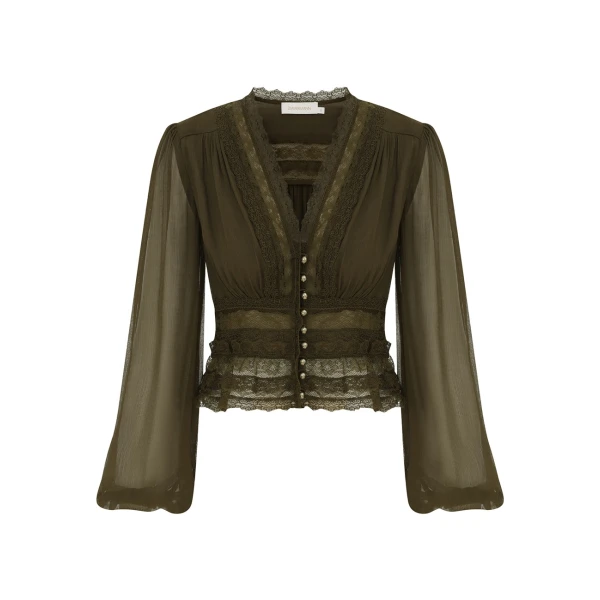 Elevate your elegance in this Zimmermann Tops available now at Luxury Shoes 