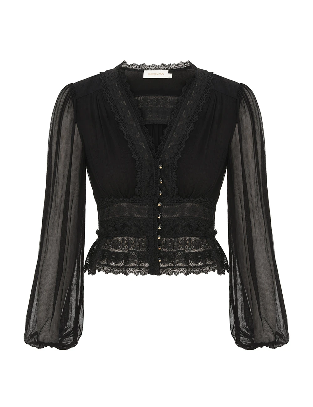 Zimmermann Luna V Neck Blouse | Ready to Wear Collection Luxury Shoes Elevate your elegance in this Zimmermann Tops available now at Luxury Shoes