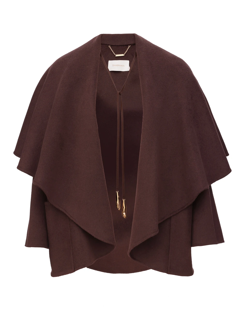Zimmermann Luna Wool Tie Neck Cape | Ready to Wear Collection Luxury Shoes Elevate your elegance in this Zimmermann Jackets available now at Luxury Shoes