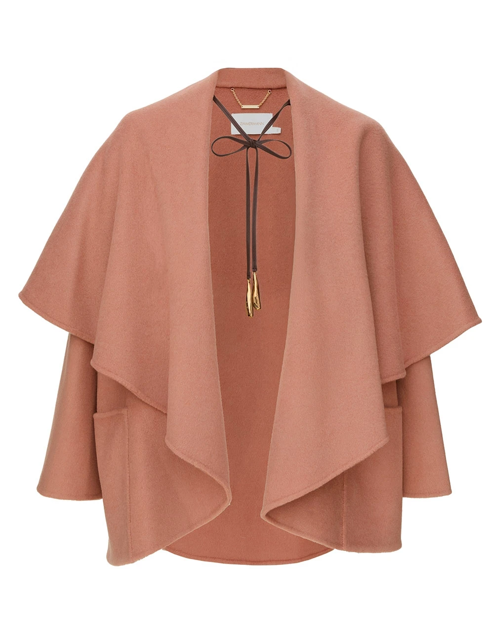 Zimmermann Luna Wool Tie Neck Cape | Ready to Wear Collection Luxury Shoes Elevate your elegance in this Zimmermann Jackets available now at Luxury Shoes