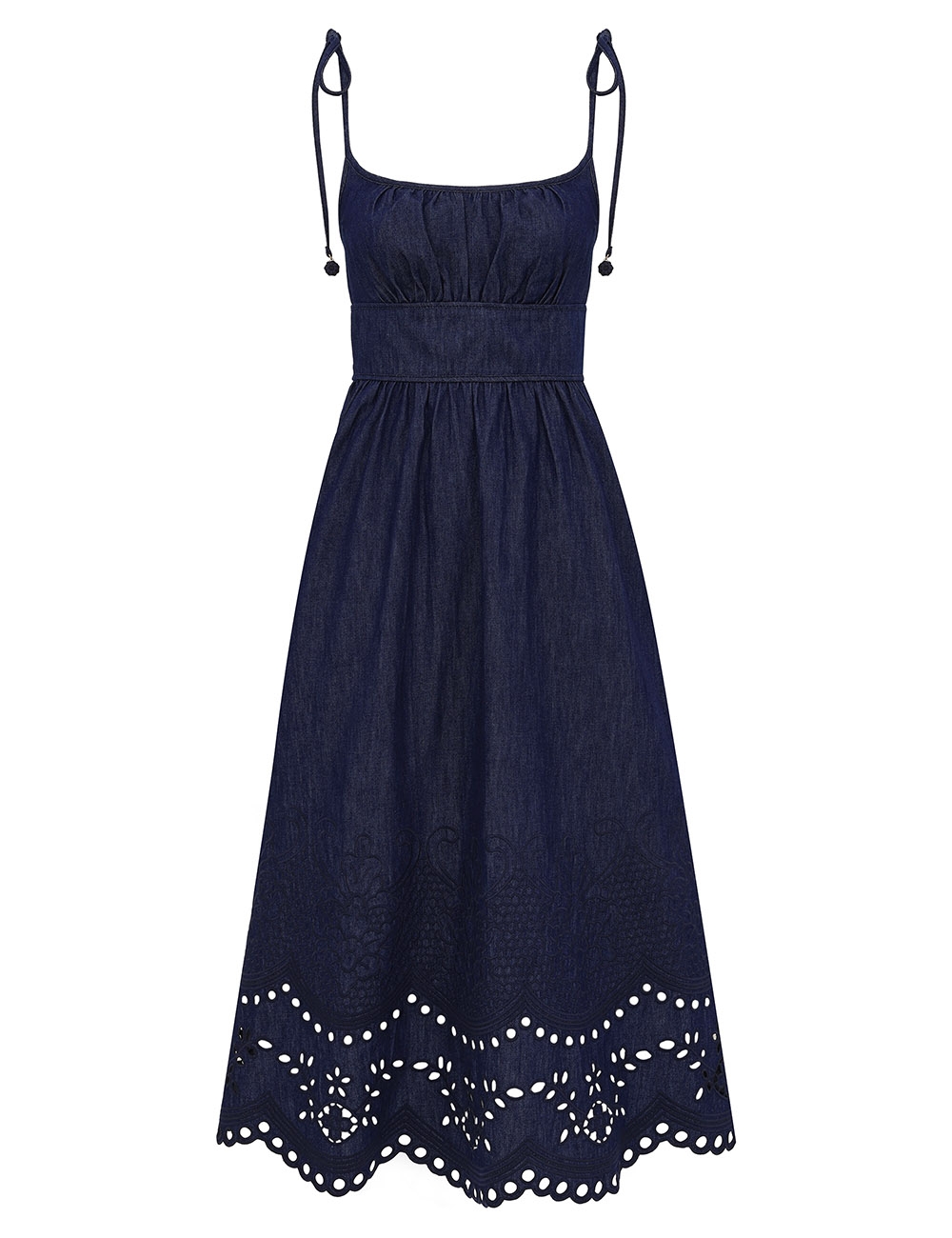 Zimmermann Mahon Broderie Denim Midi