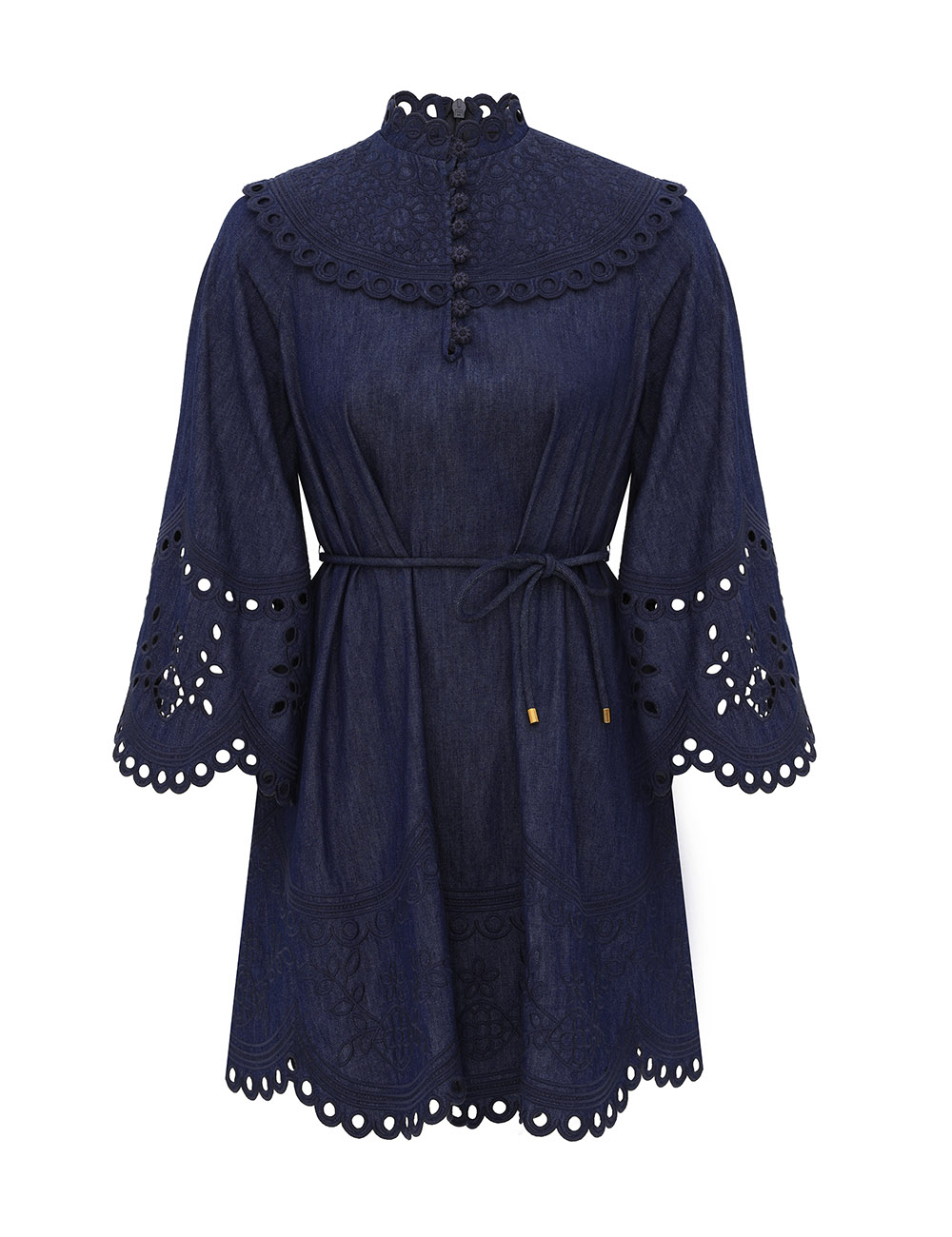 Zimmermann Mahon Broderie Denim Mini