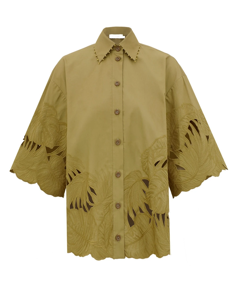 Zimmermann Mahon Embroidered Shirt | Ready to Wear Collection Luxury Shoes Elevate your elegance in this Zimmermann Tops available now at Luxury Shoes