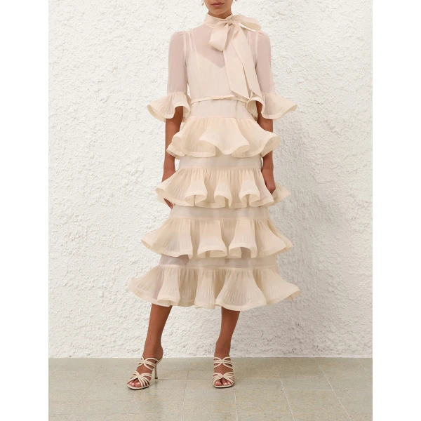 Elevate your elegance in this Zimmermann Dresses available now at Luxury Shoes 