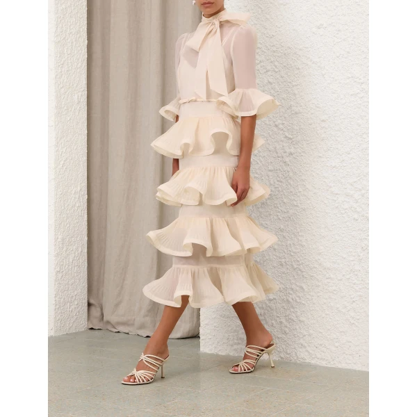 Elevate your elegance in this Zimmermann Dresses available now at Luxury Shoes 