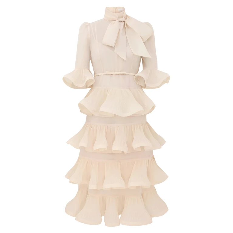 Elevate your elegance in this Zimmermann Dresses available now at Luxury Shoes 