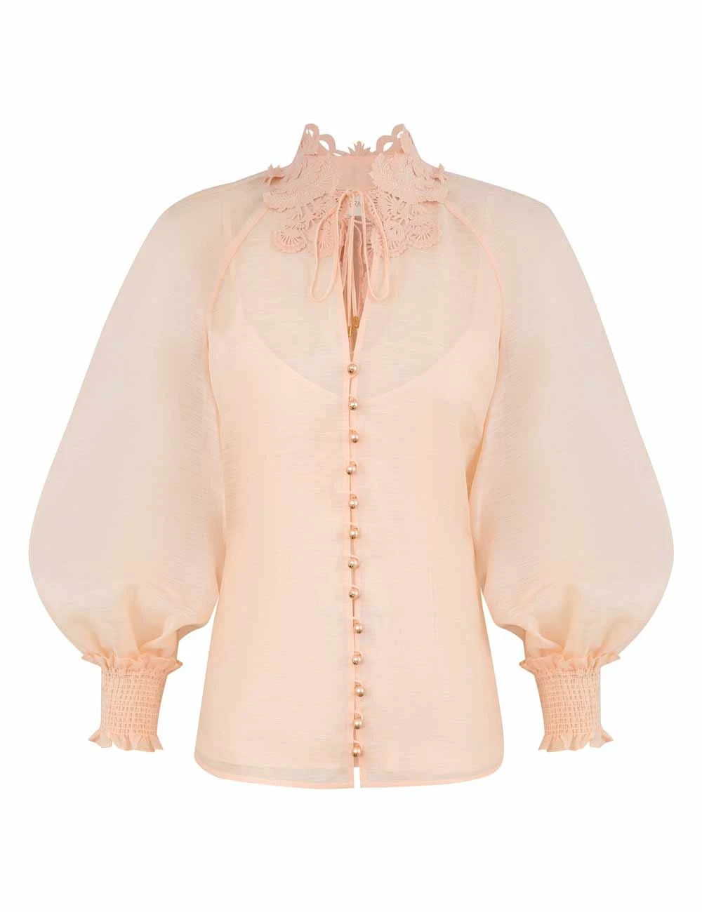 Zimmermann Rebellion Collared Blouse | Ready to Wear Collection Luxury Shoes Elevate your elegance in this Zimmermann Tops available now at Luxury Shoes
