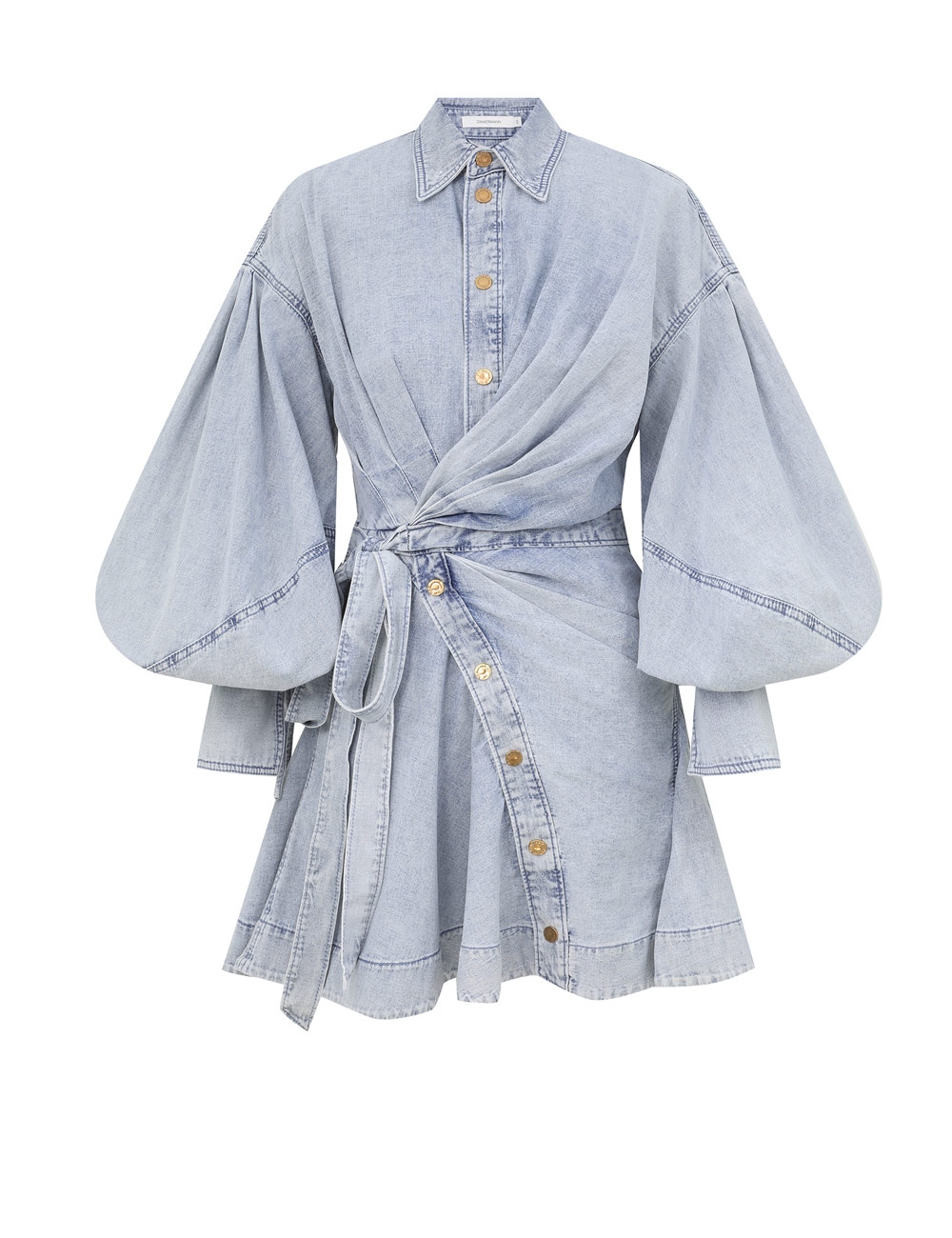 Zimmermann Rebellion Denim Wrap Mini