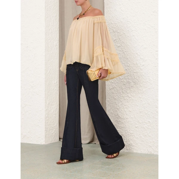 Elevate your elegance in this Zimmermann Tops available now at Luxury Shoes 
