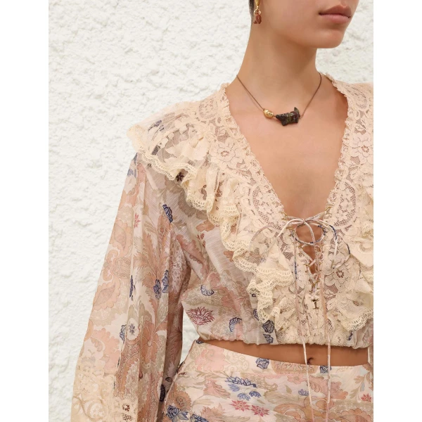 Elevate your elegance in this Zimmermann Tops available now at Luxury Shoes 