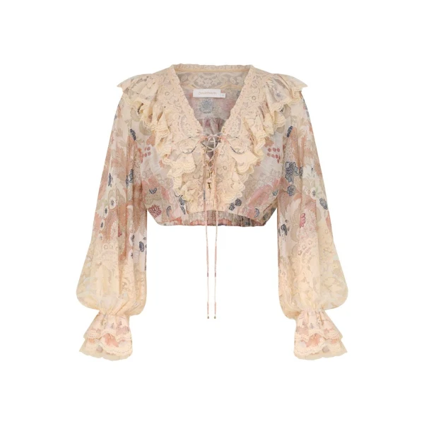 Elevate your elegance in this Zimmermann Tops available now at Luxury Shoes 
