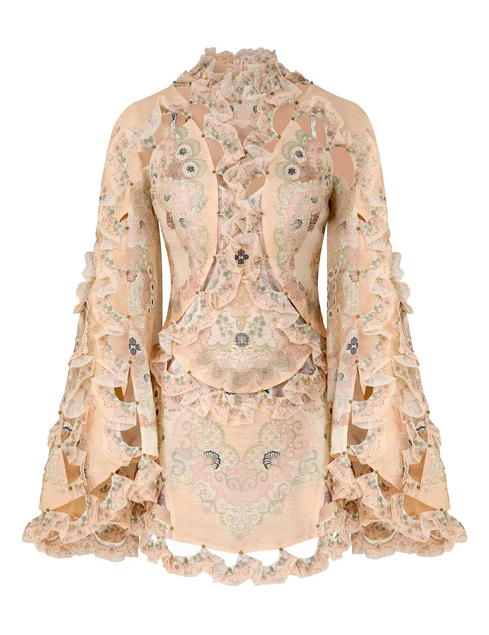 Zimmermann Rebellion Scallop Mini Dress | Ready to Wear Collection Luxury Shoes Zimmermann Rebellion Scallop Mini Dress