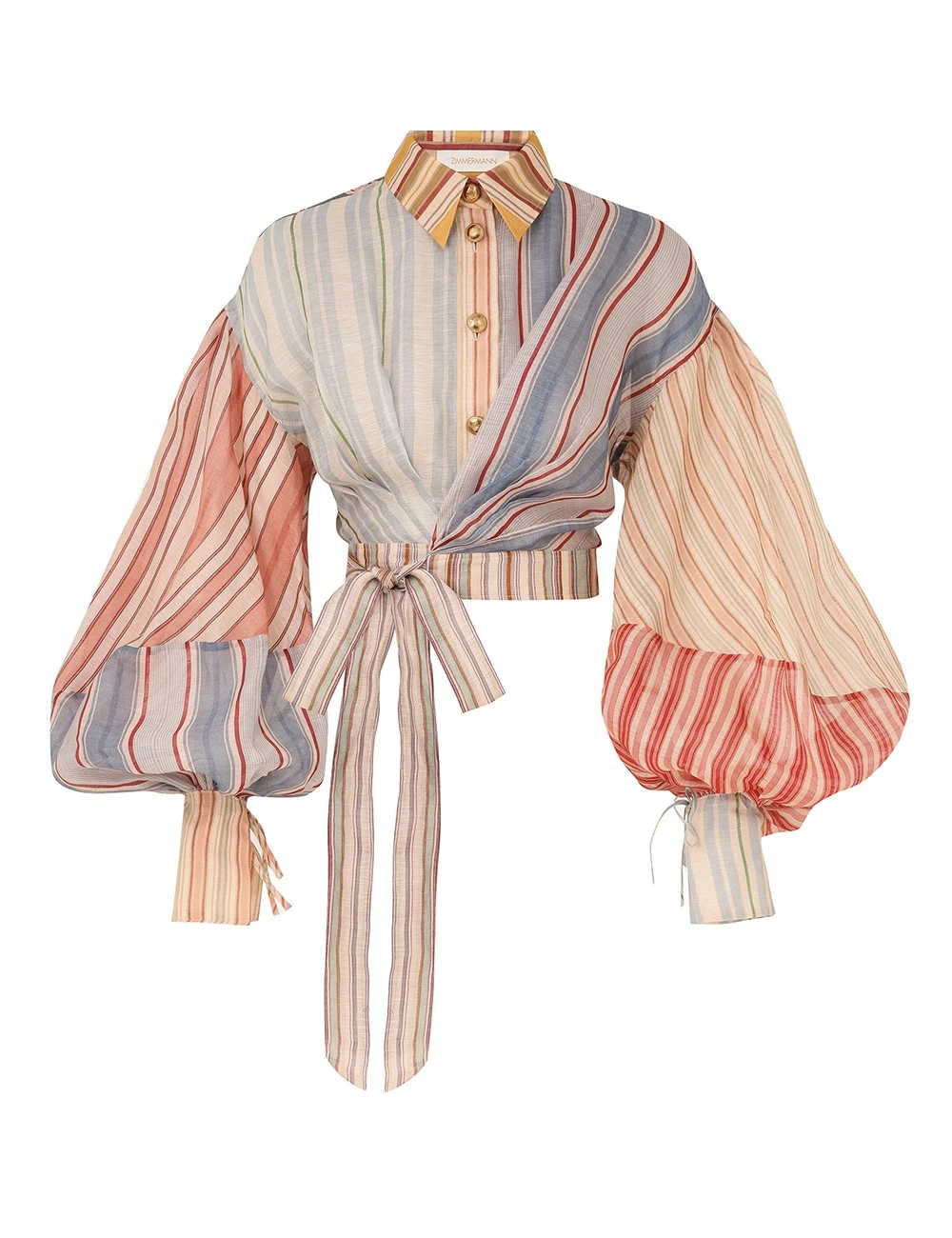 Zimmermann Rebellion Striped Blouse | Ready to Wear Collection Luxury Shoes Elevate your elegance in this Zimmermann Tops available now at Luxury Shoes