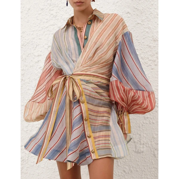 Zimmermann Rebellion Striped Mini Dress, view 2