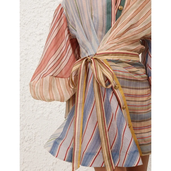 Zimmermann Rebellion Striped Mini Dress, view 5