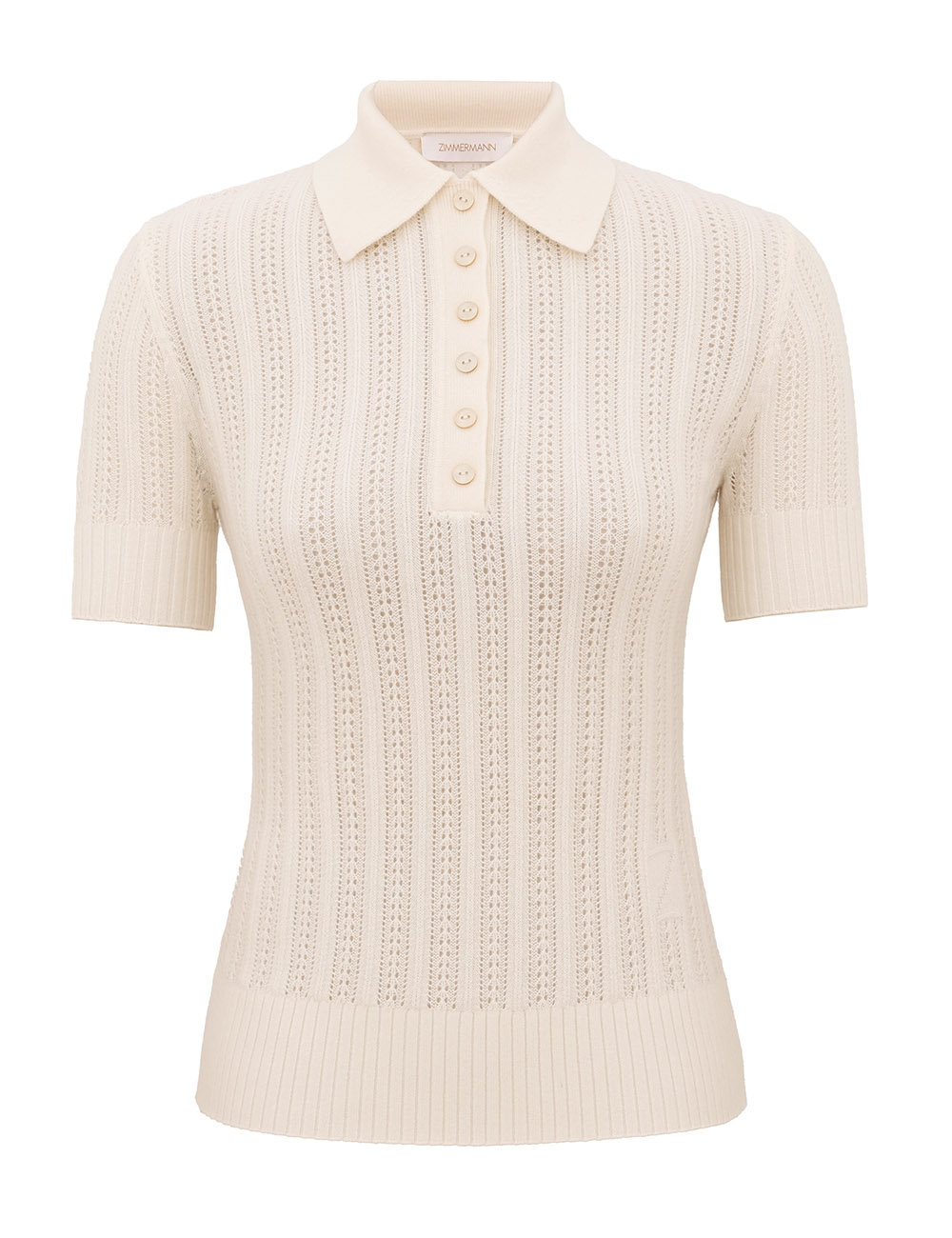 Zimmermann Ribbed Knit Polo