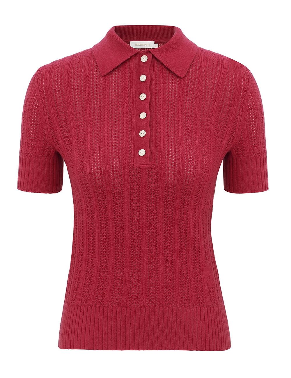 Zimmermann Ribbed Knit Polo
