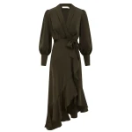Zimmermann Silk Wrap Midi Dress | Ready to Wear Collection Luxury Shoes Elevate your elegance in this Zimmermann Dresses available now at Luxury Shoes