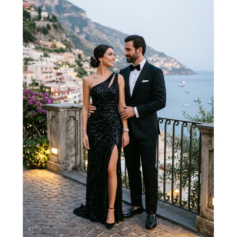Gemma Deeks Style Guide: Black tie Anniversary in Amalfi Coast Summer 2026
